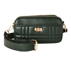 Time and Tru Annamarie Faux Leather Small Crossbody Handbag Purse Green New